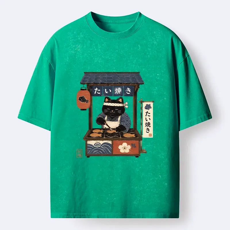 Japanese Cat T-Shirt for Everyday Wear