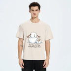 Kyoto-Lion A Snowman In A Tight Spot Washed T-Shirt
