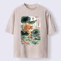 Kyoto-Lion Ukiyo-e T-Shirt for Streetwear