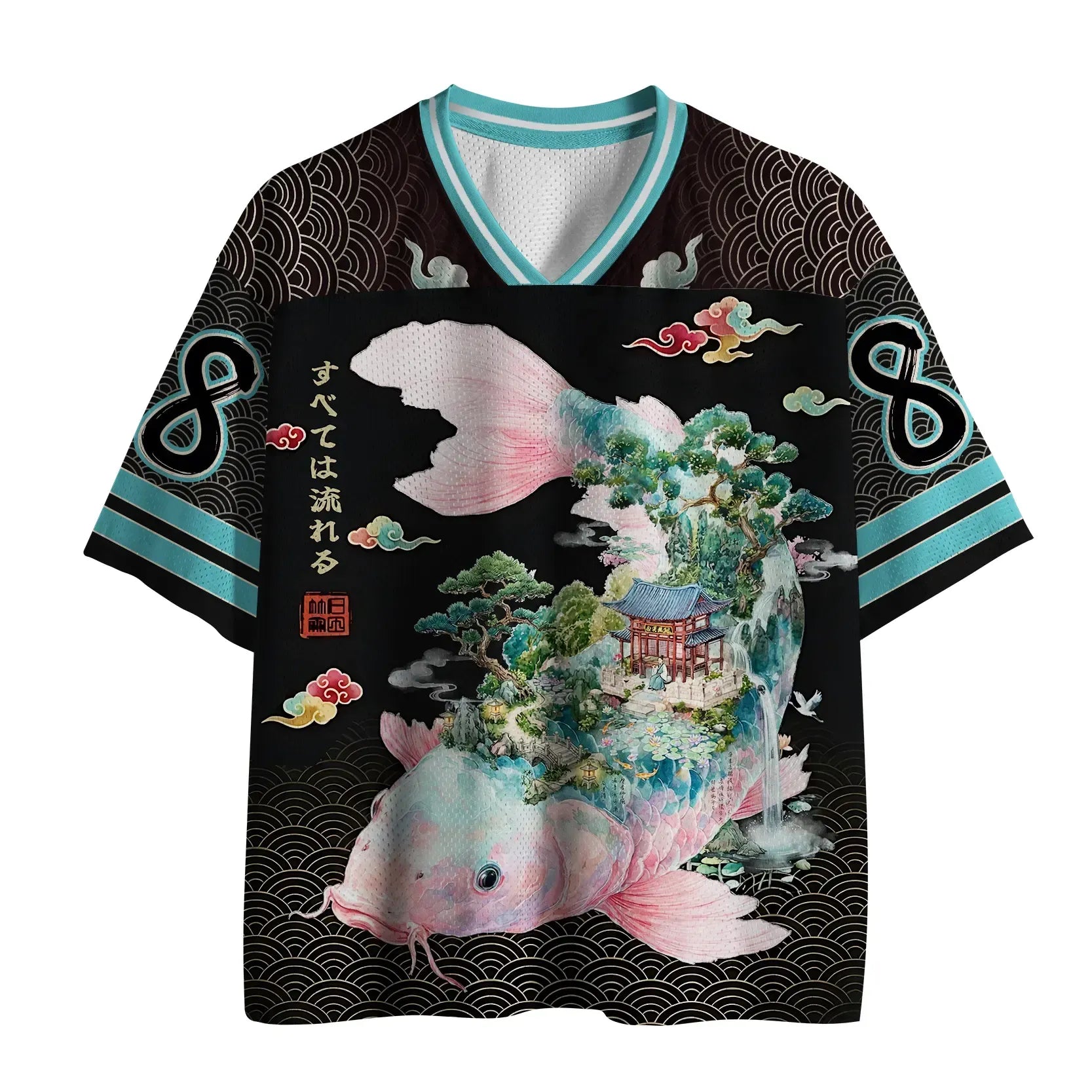 Japanese Koi Mesh Jersey for Summer