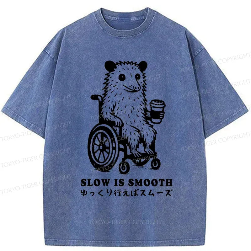 Possum in Wheelchair Washed T-Shirt