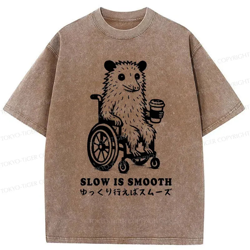 Possum in Wheelchair Washed T-Shirt