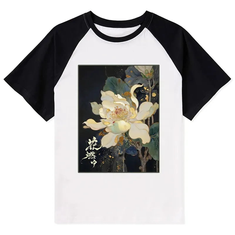Golden Lotus Unisex Tee for Vacation