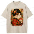 Kyoto Lion Ukiyoe Cat T-Shirt for Vacation