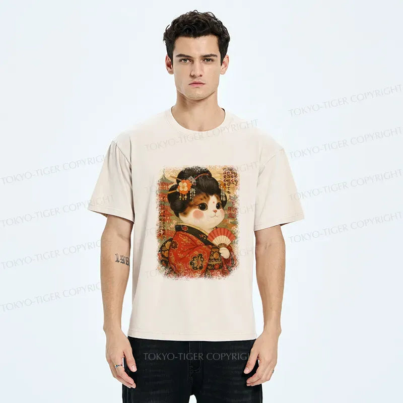 Japanese Cat Princess T-Shirt for Daily Wear