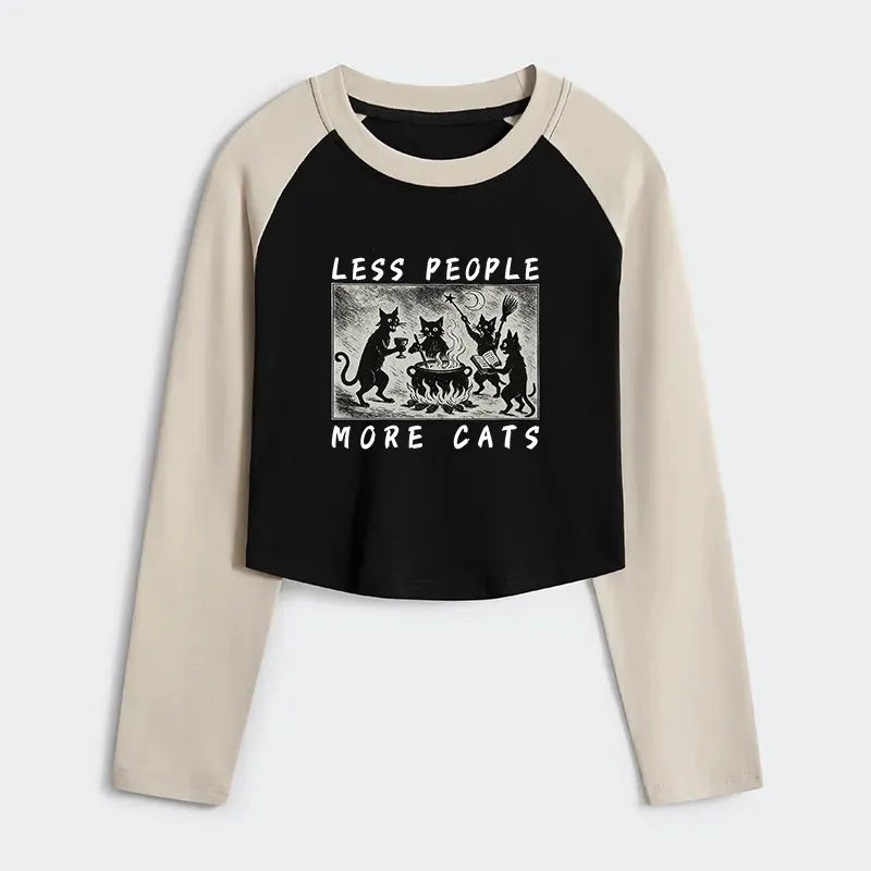Japanese Cat Raglan Shirt for Women
