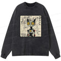 Japanese Robot Cat Long Sleeve T-Shirt
