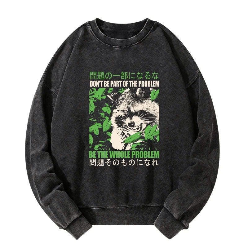 japanese washed sweatshirt for casual wear