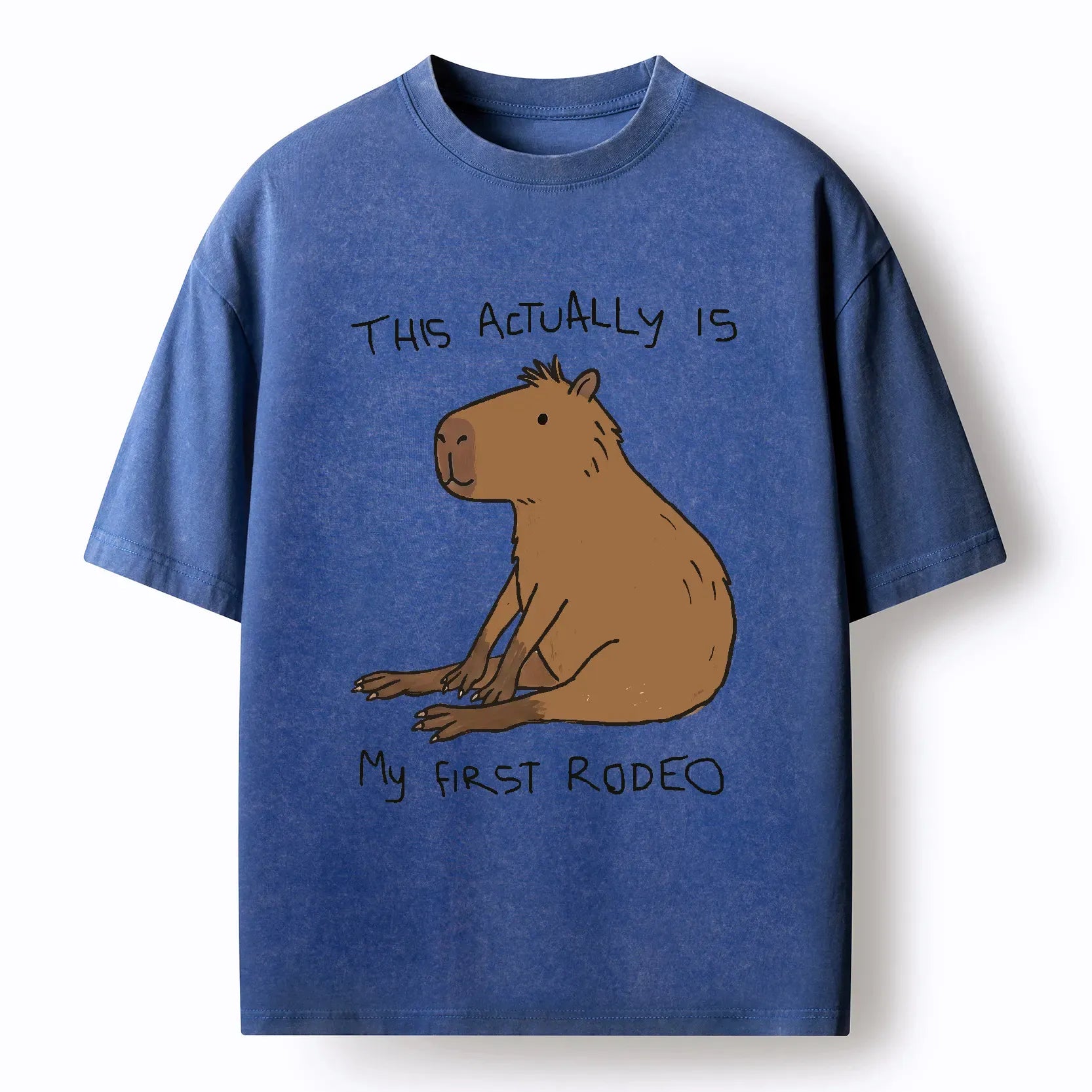 Japanese Capybara Washed T-Shirt Gift Idea