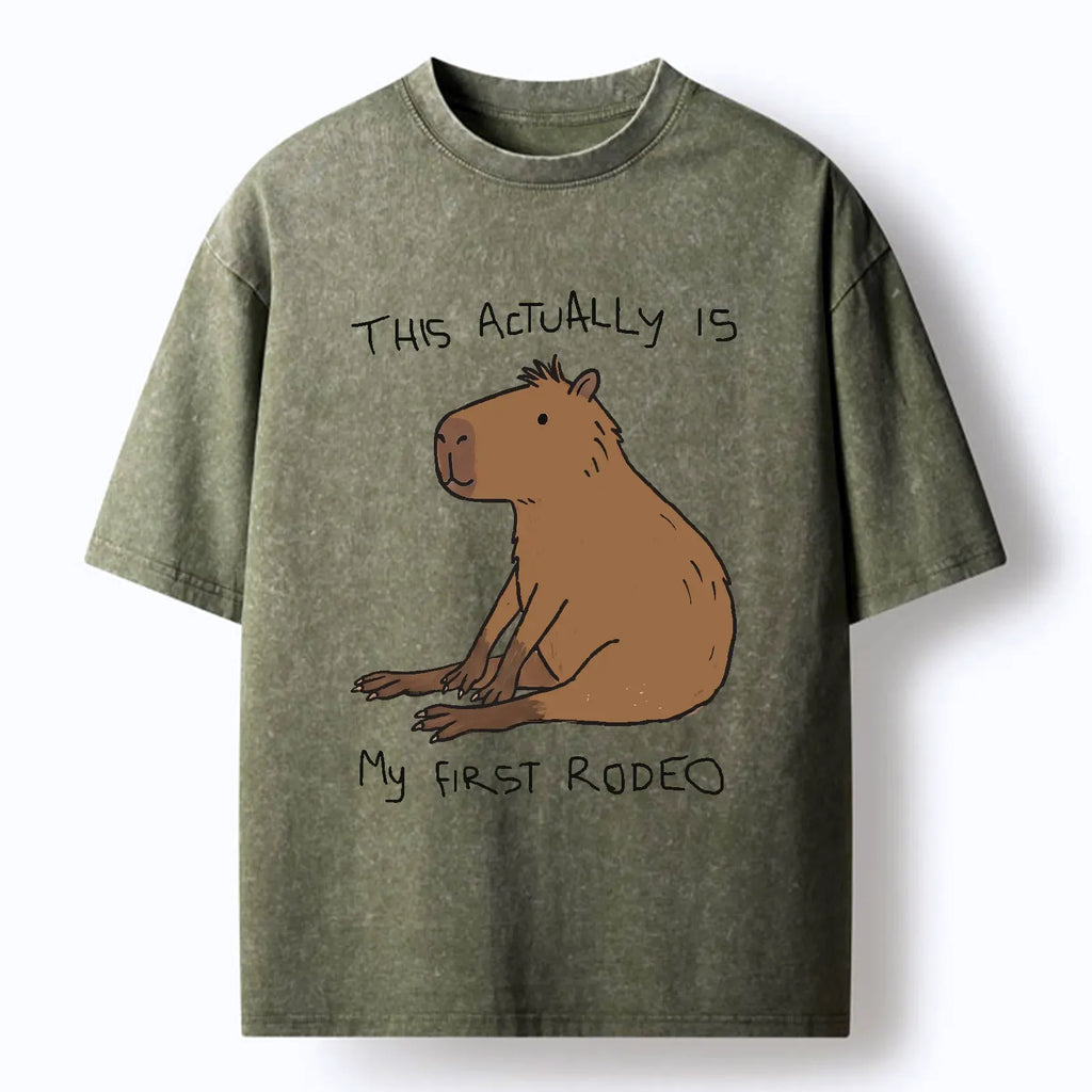 Kyoto-Lion First Rodeo Capybara Washed T-Shirt