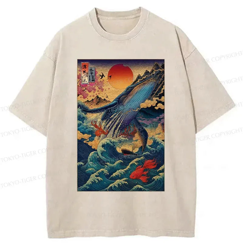 Soft Cotton Ukiyoe T-Shirt Casual