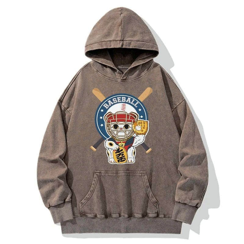 Vintage Japanese Cat Hoodie for Vacation