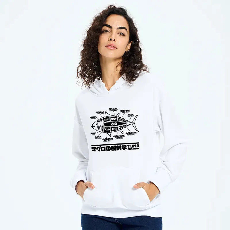 Kyoto-Lion Tuna Dissection Map Japanese Classic Hoodie