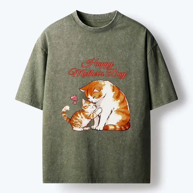 Kyoto-Lion Love Of Cats Washed T-Shirt