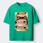 japanese art frog casual tee