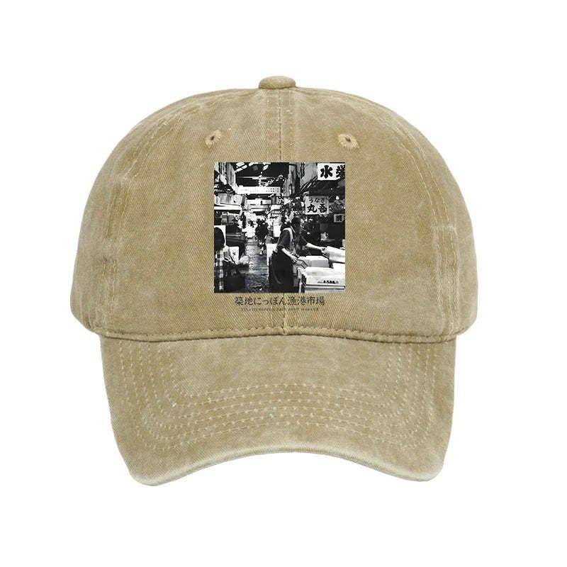japanese washed cap for everyday