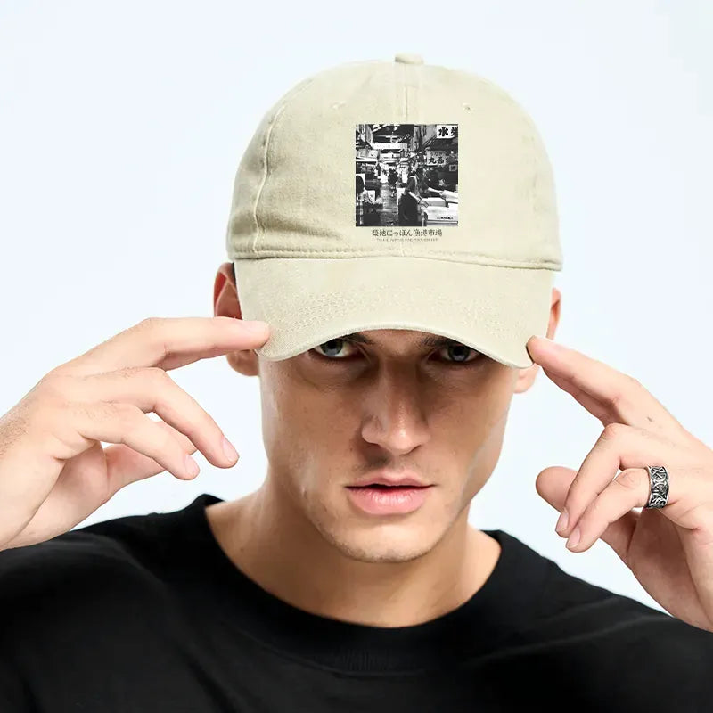 japanese washed cap for everyday