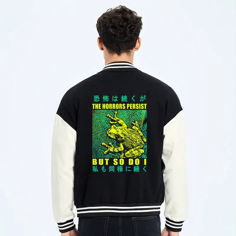 Japanese embroidery varsity jacket for daily wear