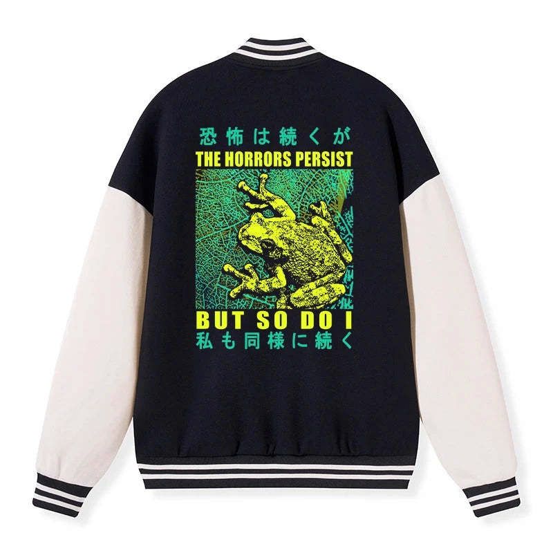 Japanese embroidery varsity jacket for daily wear