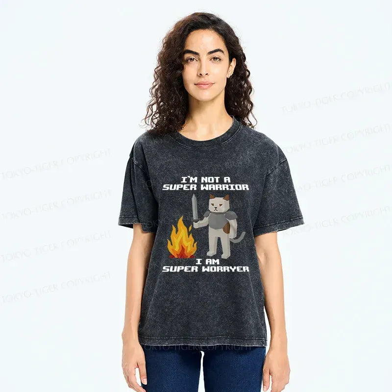 Funny Japanese Cat Warrior T-Shirt for Summer