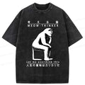 washed japanese cat t-shirt for summer travel
