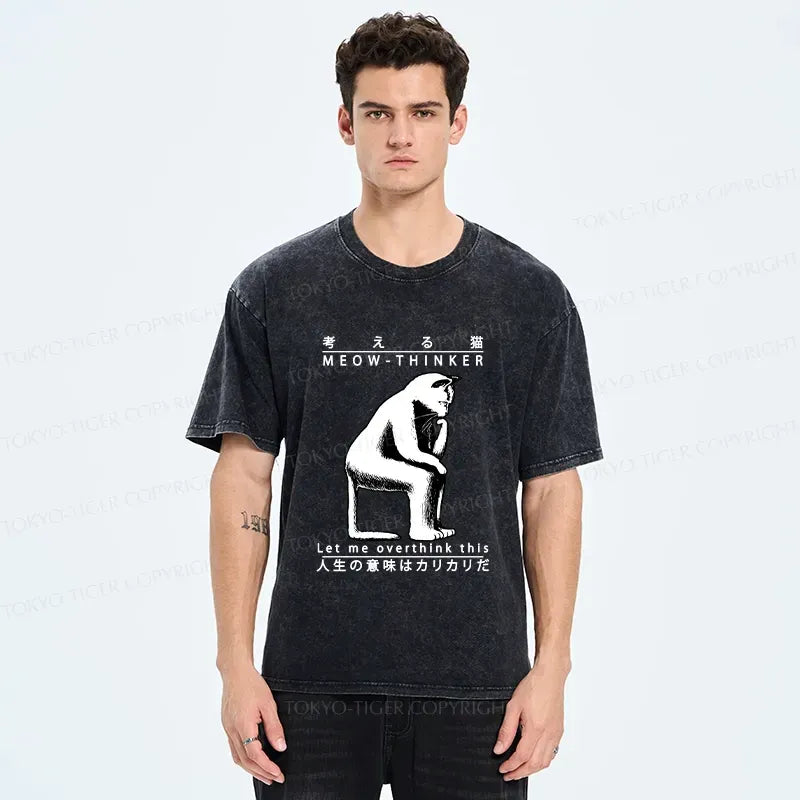 funny cat thinker t-shirt gift idea