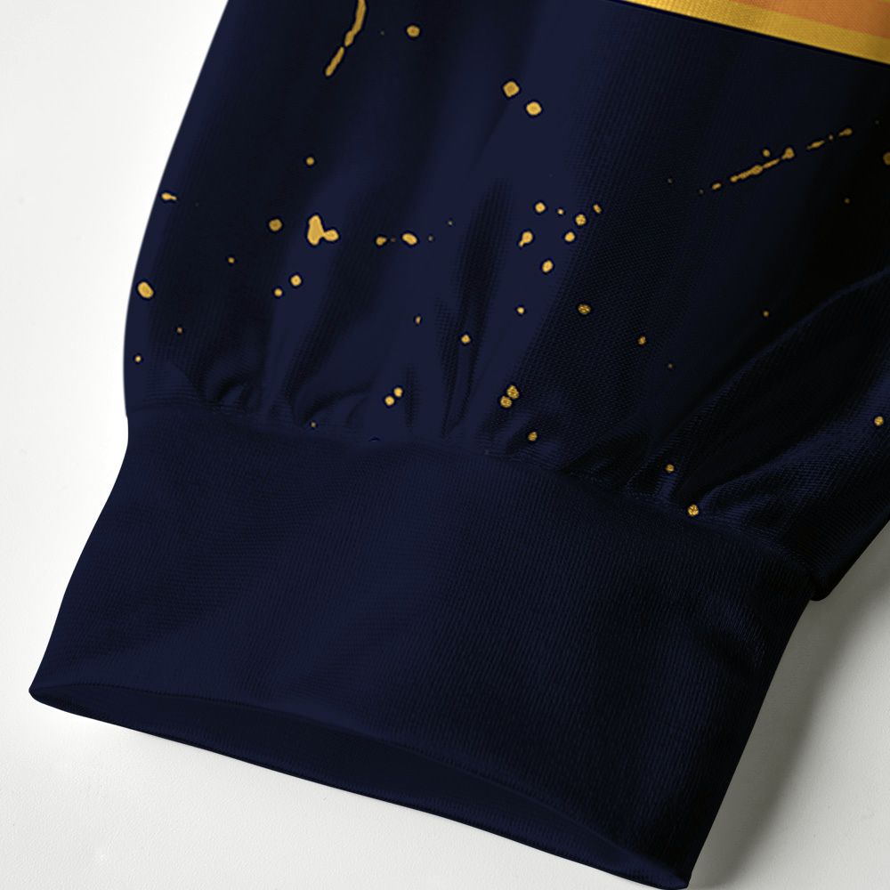 Kyoto-Lion Shining Funny Skeleton Paneled Long Sleeve Jersey