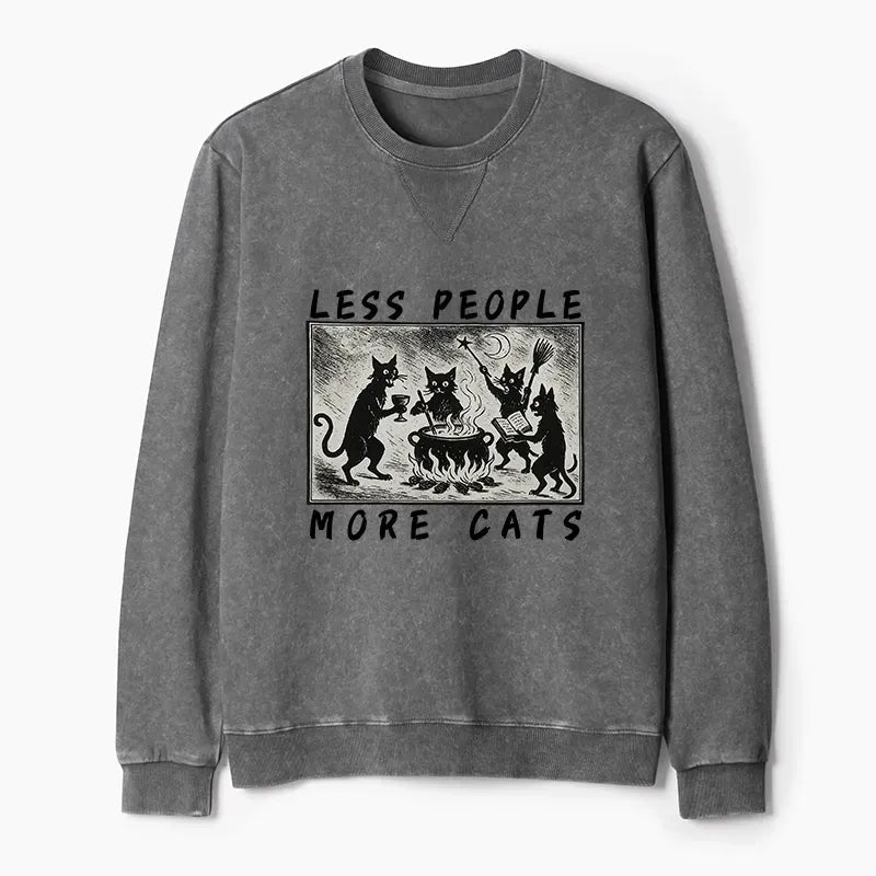 Washed Terry Cat Sweatshirt with Ukiyo-e