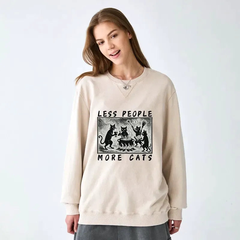 Kyoto-Lion Cat Sacrifice Ceremony Washed Terry Sweatshirt