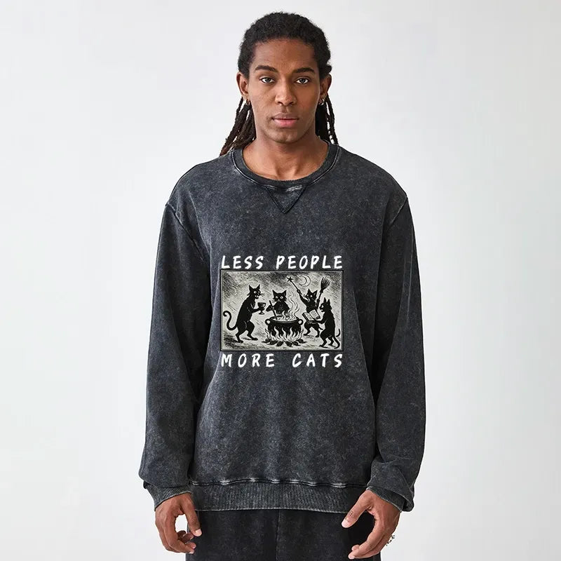 Kyoto-Lion Cat Sacrifice Ceremony Washed Terry Sweatshirt