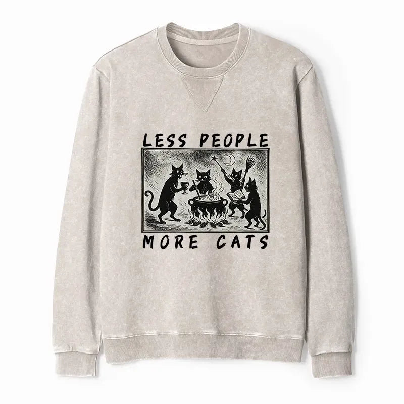 Washed Terry Cat Sweatshirt with Ukiyo-e