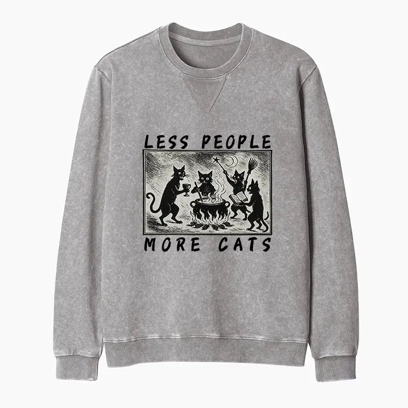 Kyoto-Lion Cat Sacrifice Ceremony Washed Terry Sweatshirt