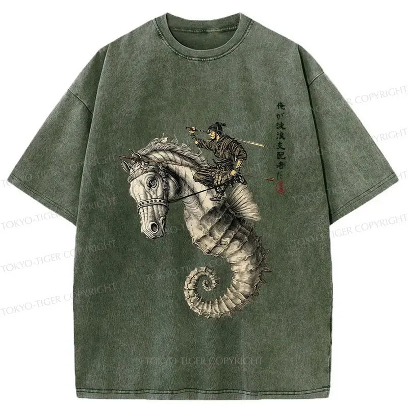Kyoto-Lion I Am The Wave Master Washed T-Shirt