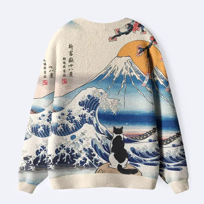 Japanese cat cardigan for daily wear