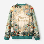 Kyoto-Lion Lucky Koi Cat Fuzzy Christmas Ugly Sweatshirt