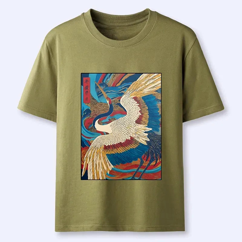 Japanese Vintage Crane T-Shirt