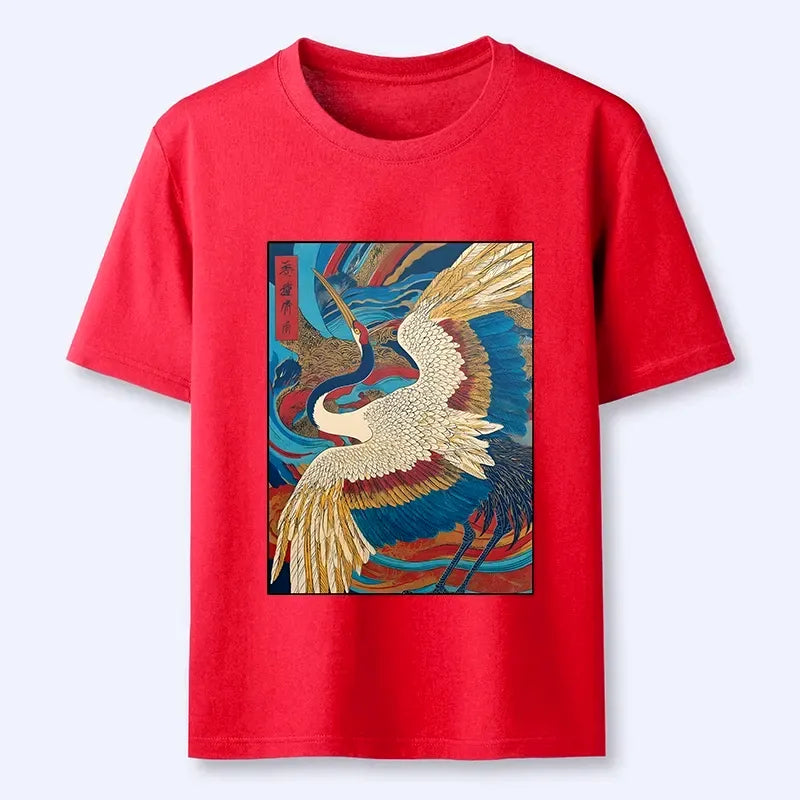 Japanese Vintage Crane T-Shirt