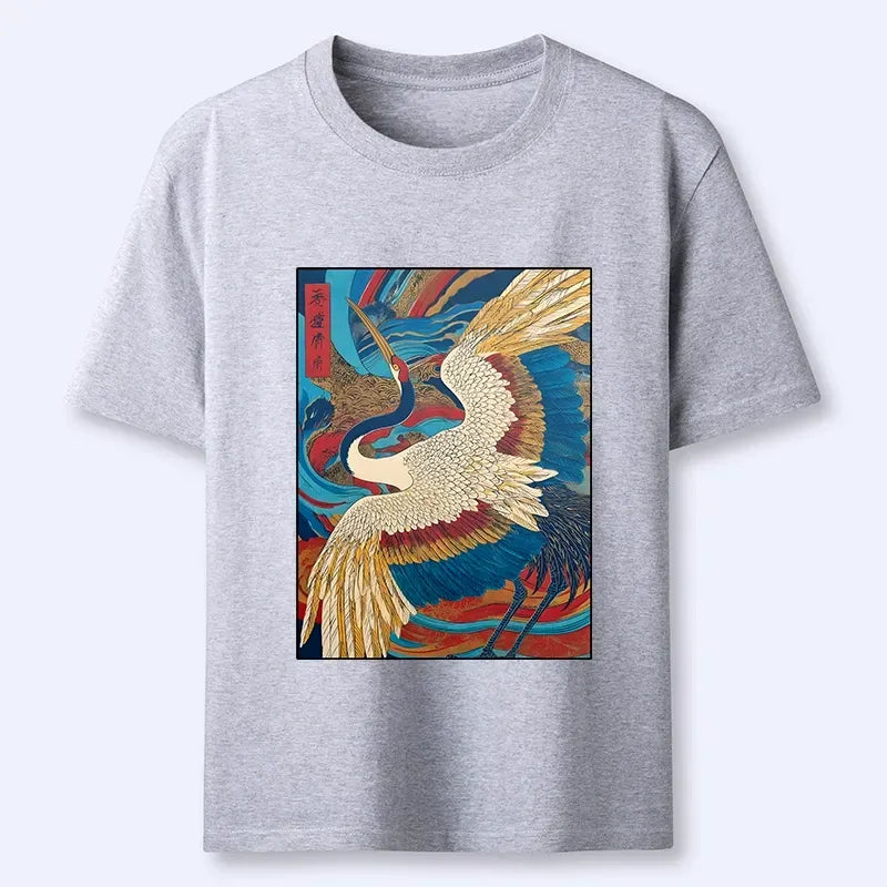 Kyoto-Lion Retro And Gorgeous Crane Classic T-Shirt