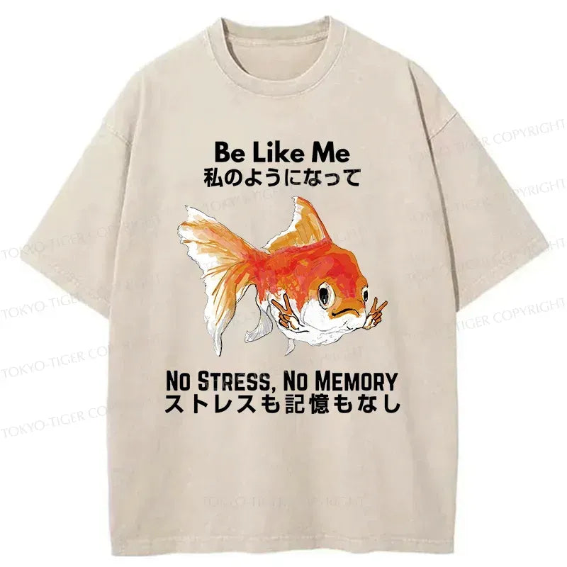 Kyoto-Lion Live Like A Fish Washed T-Shirt