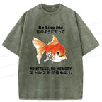 Japanese vintage washed t-shirt for daily wear
