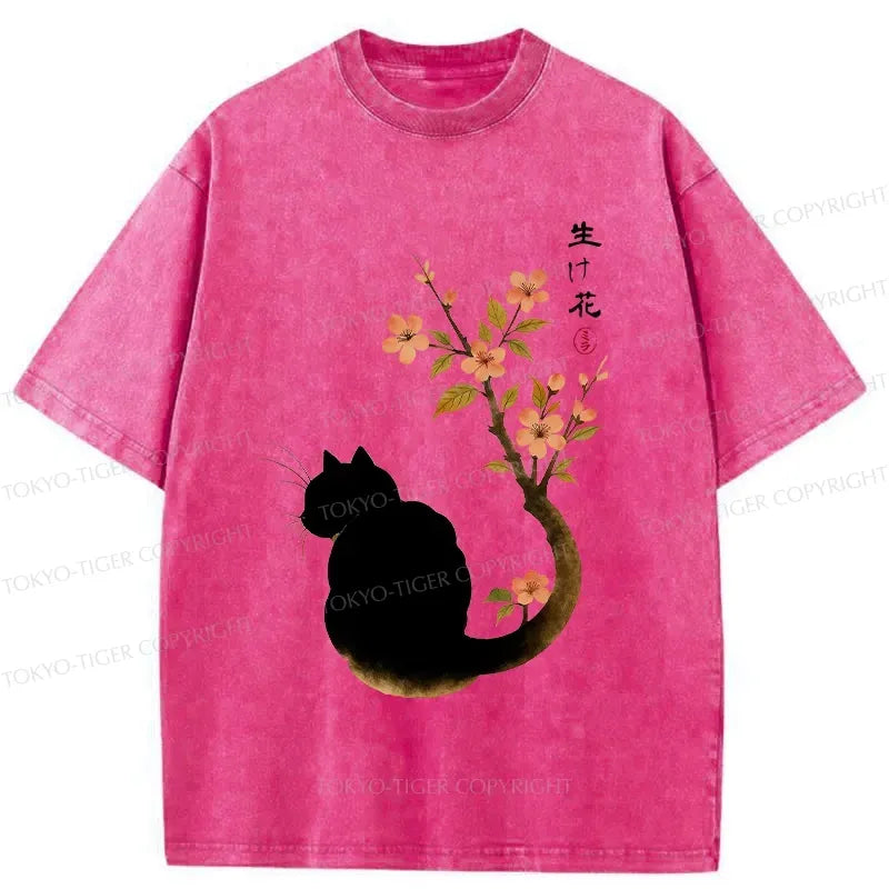 Retro Japanese Cat T-Shirt for Summer