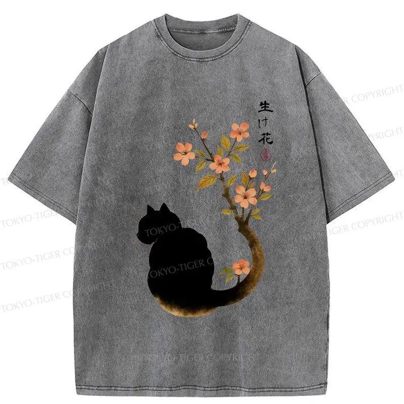 Vintage Cat Tail Flowers Shirt Gift for Him