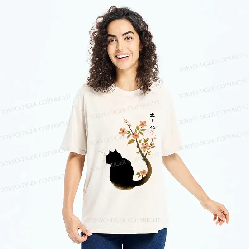 Washed Cat T-Shirt On Sale