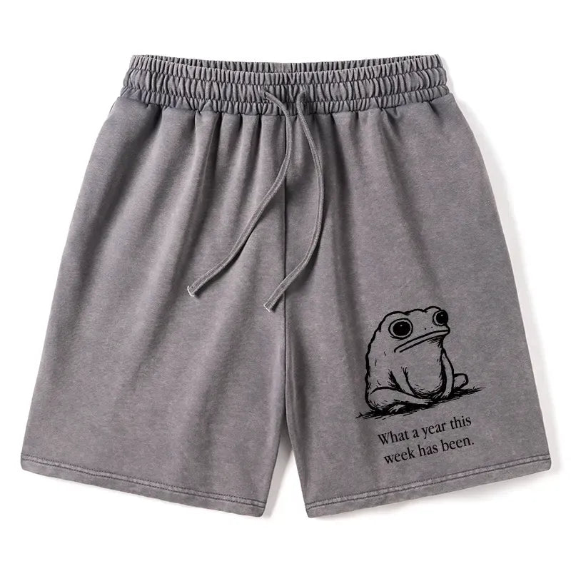 Kyoto-Lion washed shorts with free shipping