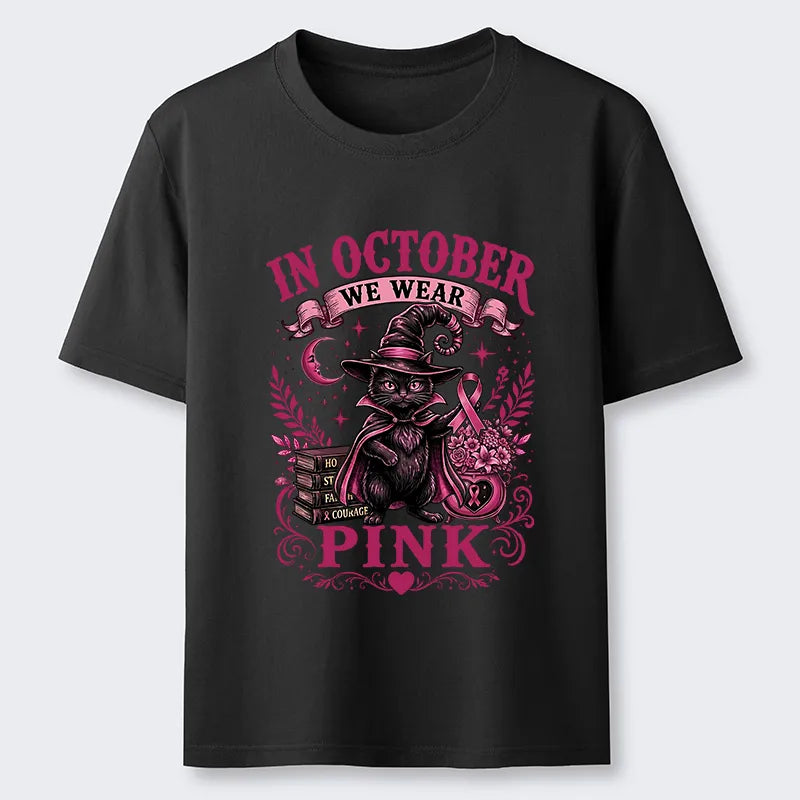 Kyoto-Lion Witch Cat Breast Cancer Awareness Classic T-Shirt