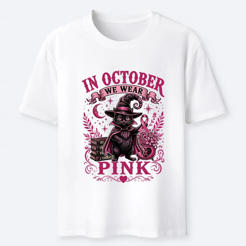 Kyoto-Lion Witch Cat Breast Cancer Awareness Classic T-Shirt