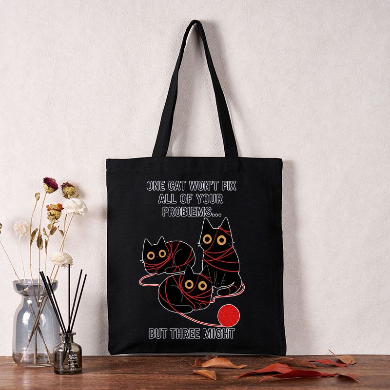 japanese cat tote bag for daily wear
