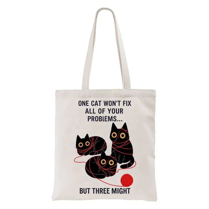 japanese cat tote bag for daily wear