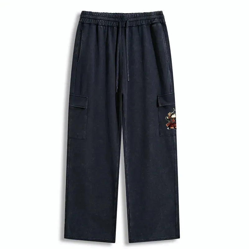Comfortable Washed Utility Sweatpants Unisex Style