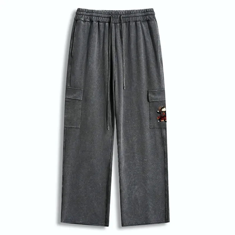 Comfortable Washed Utility Sweatpants Unisex Style